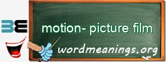 WordMeaning blackboard for motion-picture film